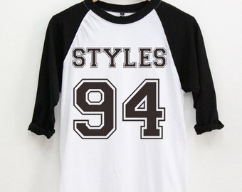 Styles 94 Baseball Shirt / Harry Styles Raglan / 3/4 Sleeve T Shirt ...