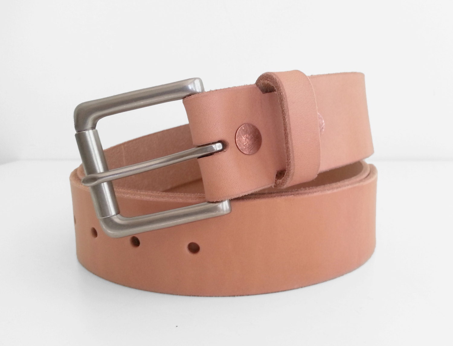 Natural Vegetable Tanned Leather Belt