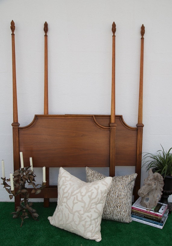 Pair of Pagoda Tall Post Twin Headboards