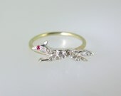 CUSTOM: RESERVED for Vallie - Layaway Payment 2 - Diamond Running Fox Ring