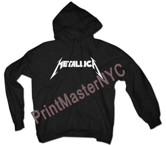 Black METALLICA Hoodie by PrintMasterNYC on Etsy