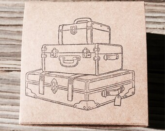10 Travel Themed Favor Box, Luggage Favor Box, Suitcase Favor Box, Destination Wedding, Cupcake Box