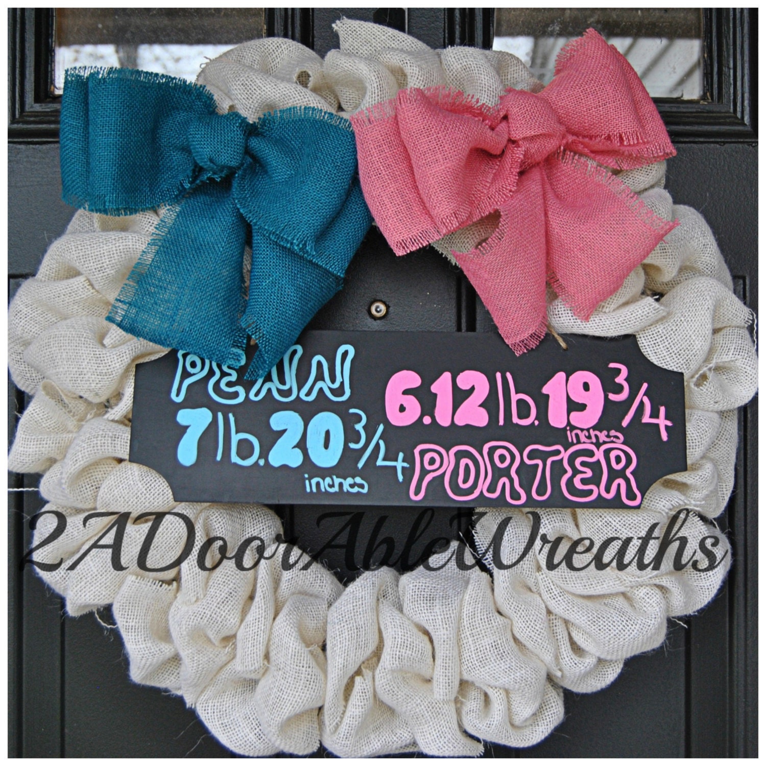Baby Announcement Wreath