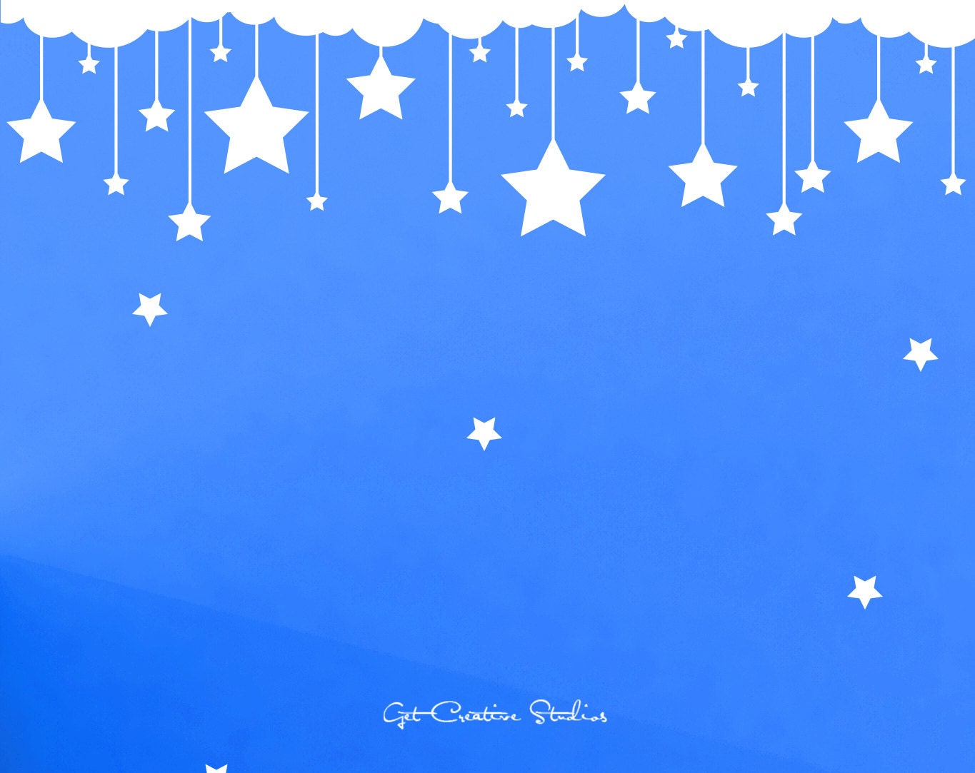 Star Decal Falling Stars Decal Cloud Wall Decal Border White