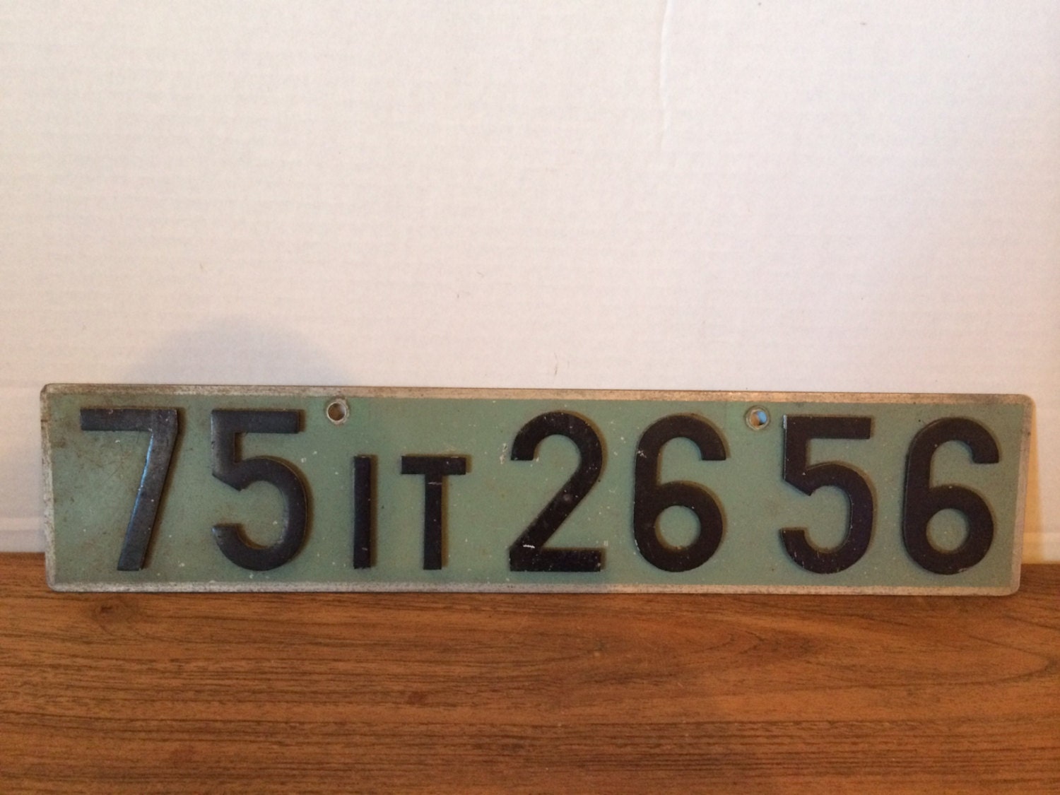 Pair of Foreign European License Plates Plate Vintage Matching