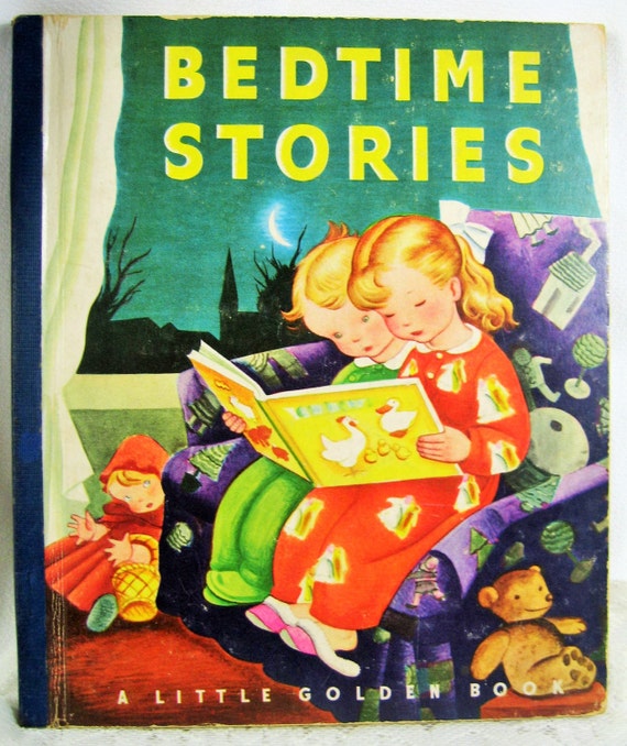 Vintage Little Golden Book Bedtime Stories published in 1942