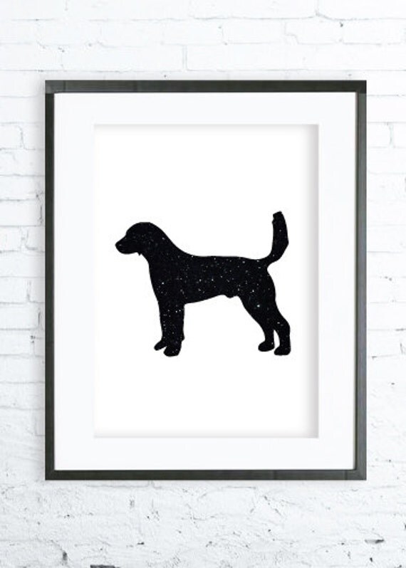 Items similar to Black Dog Print, Dog Printable, Black Dog, Dog Art