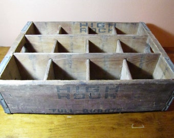 Vintage High Rock Ginger Ale Co. Wooden Drink Crate