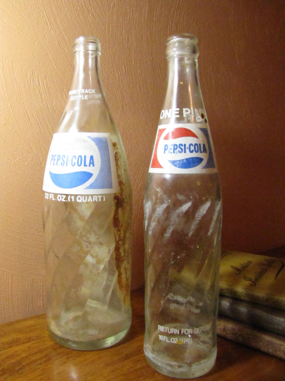 Vintage Glass Pepsi Cola Bottles 2