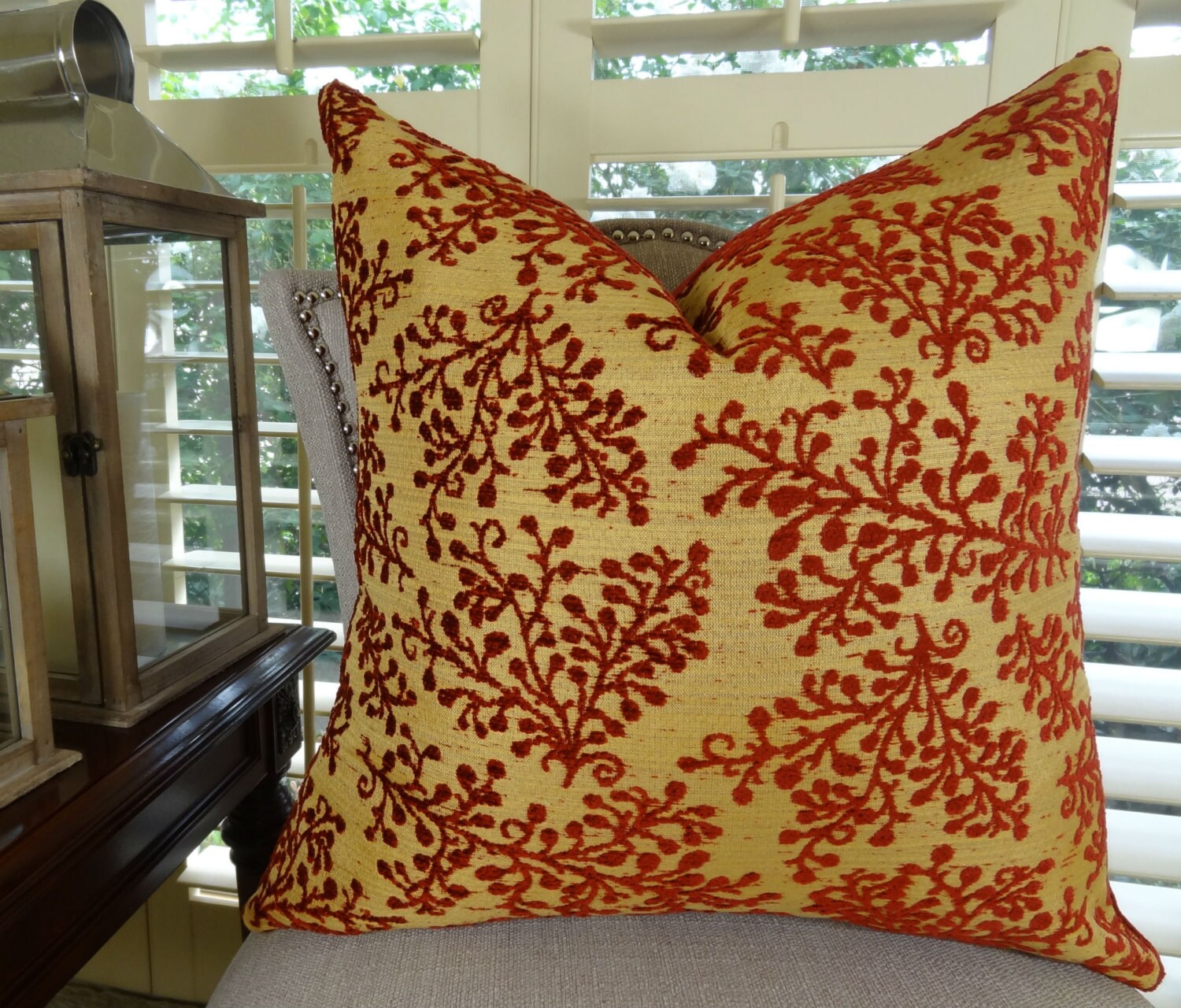 SALE 35.00 20 Designer Red Burgundy Throw Pillow Cover