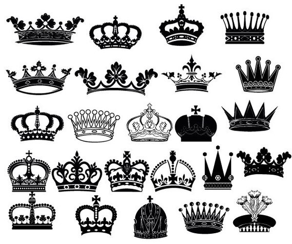 Items similar to Crown Clipart // King Queen Crown Clip Art // Royal ...