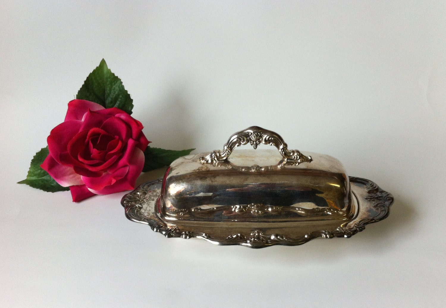 Vintage Gorham Silver Plate Butter Dish / Butter Dish / Butterdish