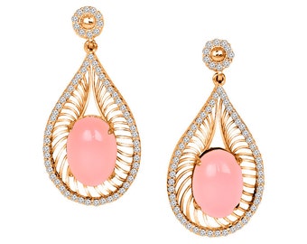 pink quartz earrings pink quartz earrings