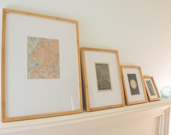 Custom Framing 8 x 10: Blond Contemporary Eco-Friendly Bamboo Frames