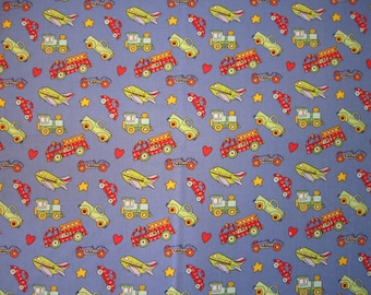 Baby Crib Sheet or Toddler Bed Sheet with Vehicles