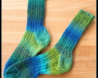 Socks Knitting KIT, Pattern and Yarn Kit, Mijas Colourful Socks, Socks, Socks pattern, Knitting pattern