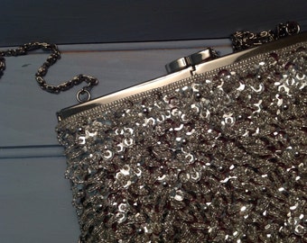 Popular items for silver evening bag on Etsy