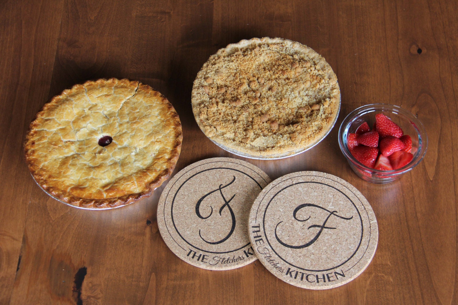 Personalized Kitchen Hot Pads Set of 2 Fletcher Style 7