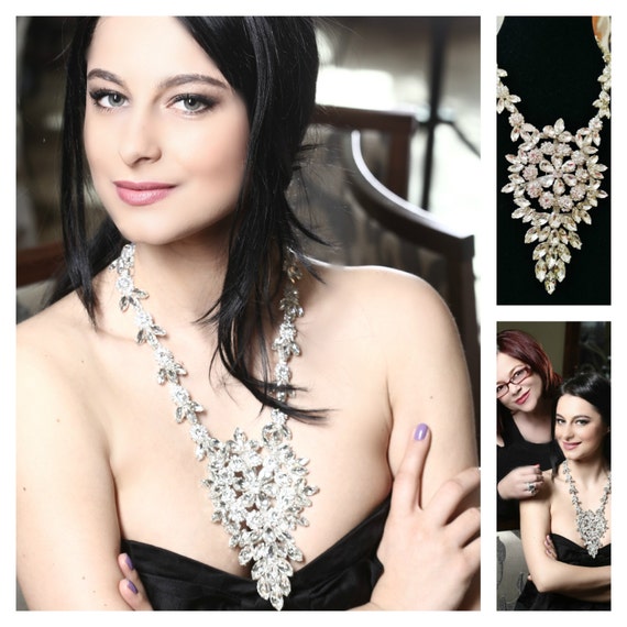 Crystal statement necklace