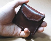 Handmade mini coin pouch,  Italian leather