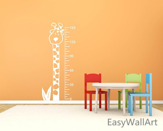 Giraffe Growth Chart Wall Decal, Giraffe Wall Decal, Growth Chart Decal for Nursery, Giraffe Ruler Stickers,Giraffe Wall Art Boy & Girl #A22