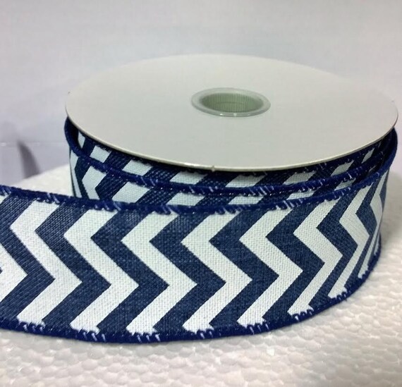 Navy Chevron Ribbon Dark Blue Chevron Ribbon Navy Chevron