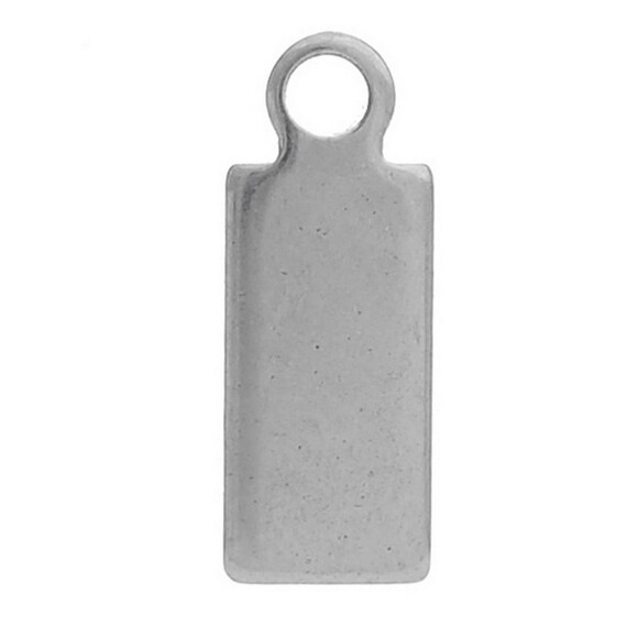 20 Stainless Steel Stamping Blanks Charms Rectangle by SmallPacks