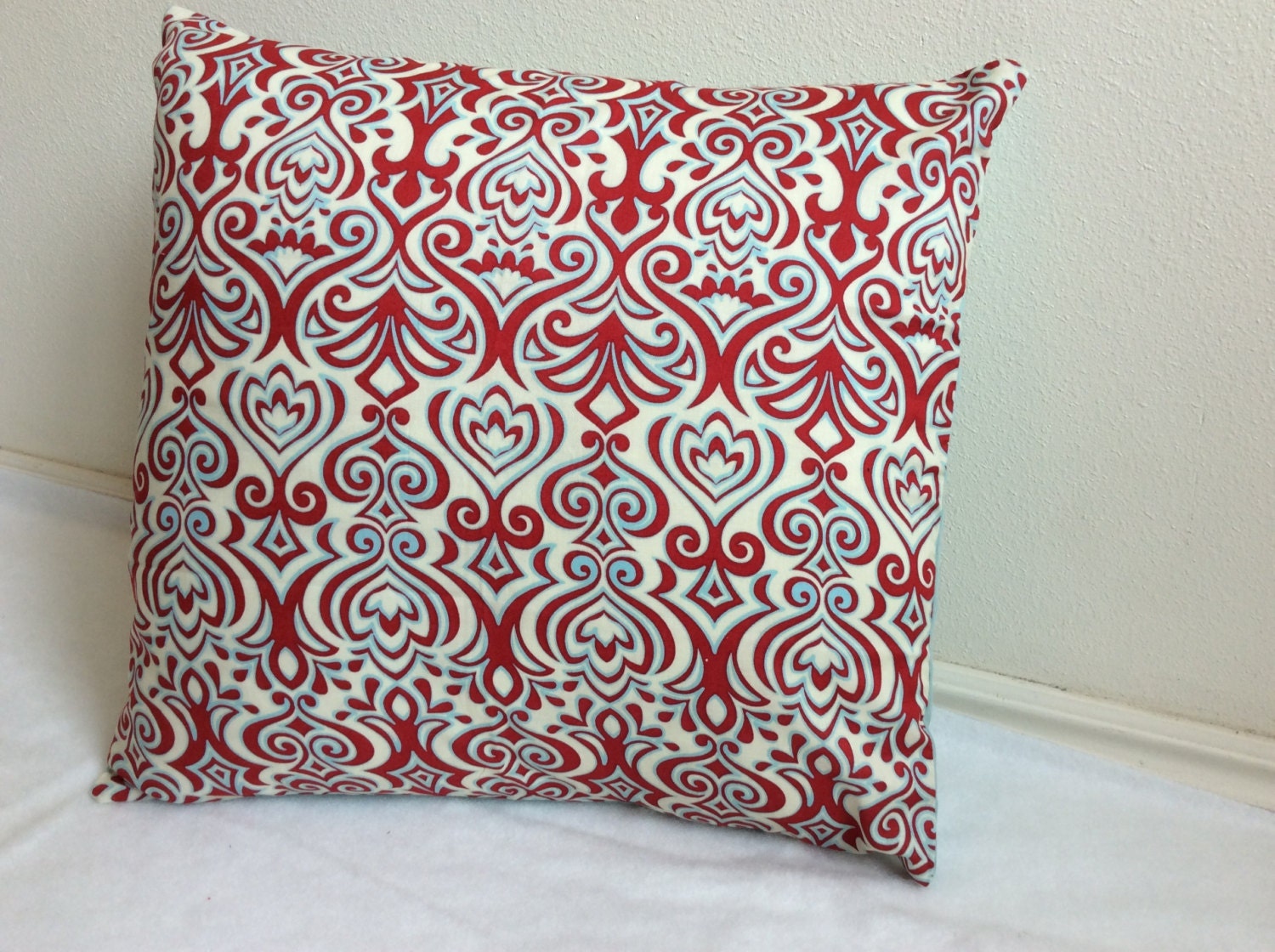 Throw pillow covers 16 x 16 washable removablered by BellsPillows