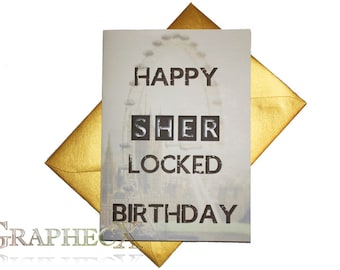 Sherlock inspired personalized card