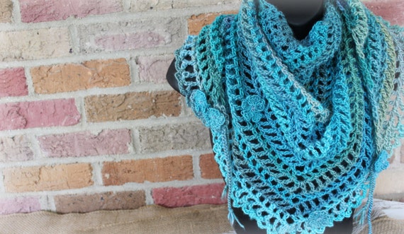 Crochet Triangle Scarf