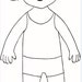 Coloring pages Paper doll for kids with Down