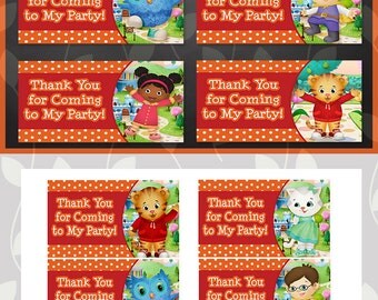 Printable Daniel Tiger Birthday Goody Bag Tags Orange // Daniel Tiger ...