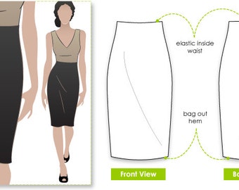 Taylor Knit Skirt PDF Sewing Pattern // Sizes 4 6 8