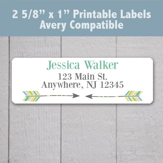 Printable Address Labels Arrows PDF Avery 2 5/8 x