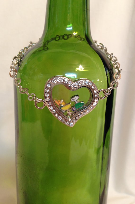 Wine bottle jewelry necklace