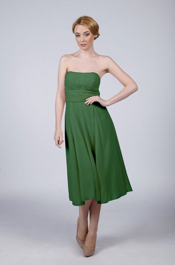 emerald green short bridesmaid dresses