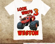 Blaze and the Monster Machines Tshirt PERSONALIZED with Name amp; Age!