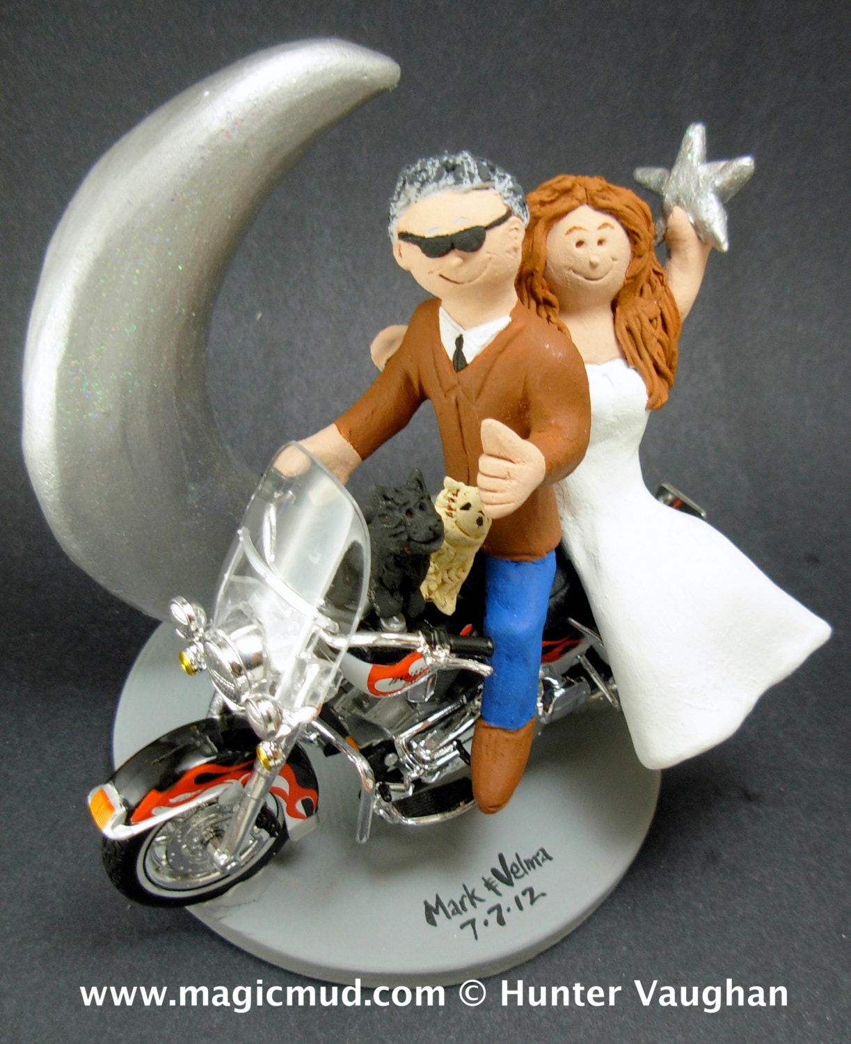 Harley Motorcycle Wedding Cake Topper Wedding Cake Topper for