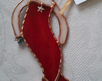 Stained Glass Mermaid Suncatcher Ornament, Mermaid, Whimsical Mermaid