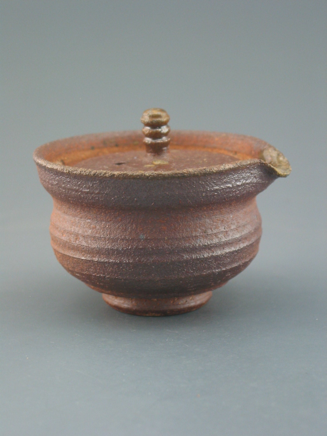 Shiboridashi Teapot 100ml. woodfired iron rich by GREENWOODSTUDIO