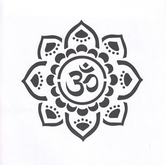 om sanskrit symbol tattoo Stencil, Mandala Stencil, Stencil, Yoga Mylar Om Om,