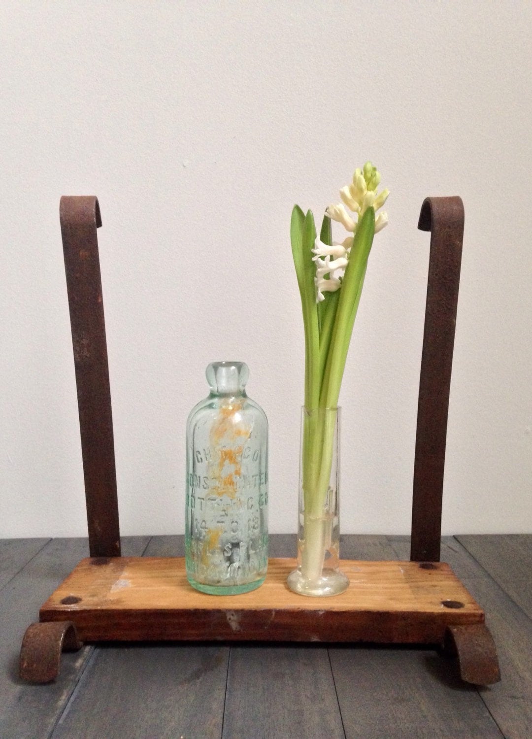 Small Vintage Wooden Shelf / Candle Shelf / Rustic Display on Shelves For Candle Displays id=76526