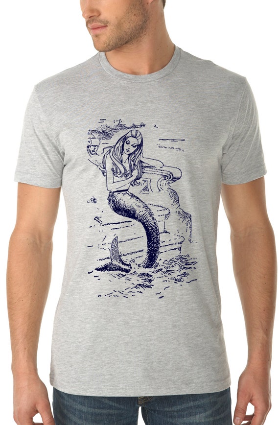 mermaid tshirt mermaid shirt mens tshirts mermaid gift