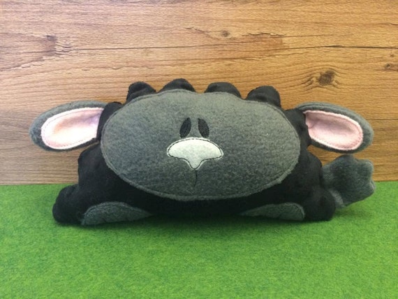 stuffed black cow