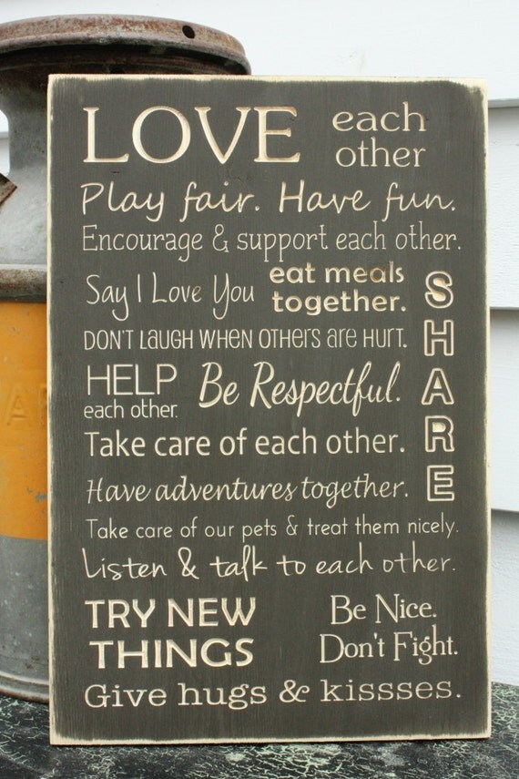 Create Your Own Custom House Rules Family by RusticPineDesigns