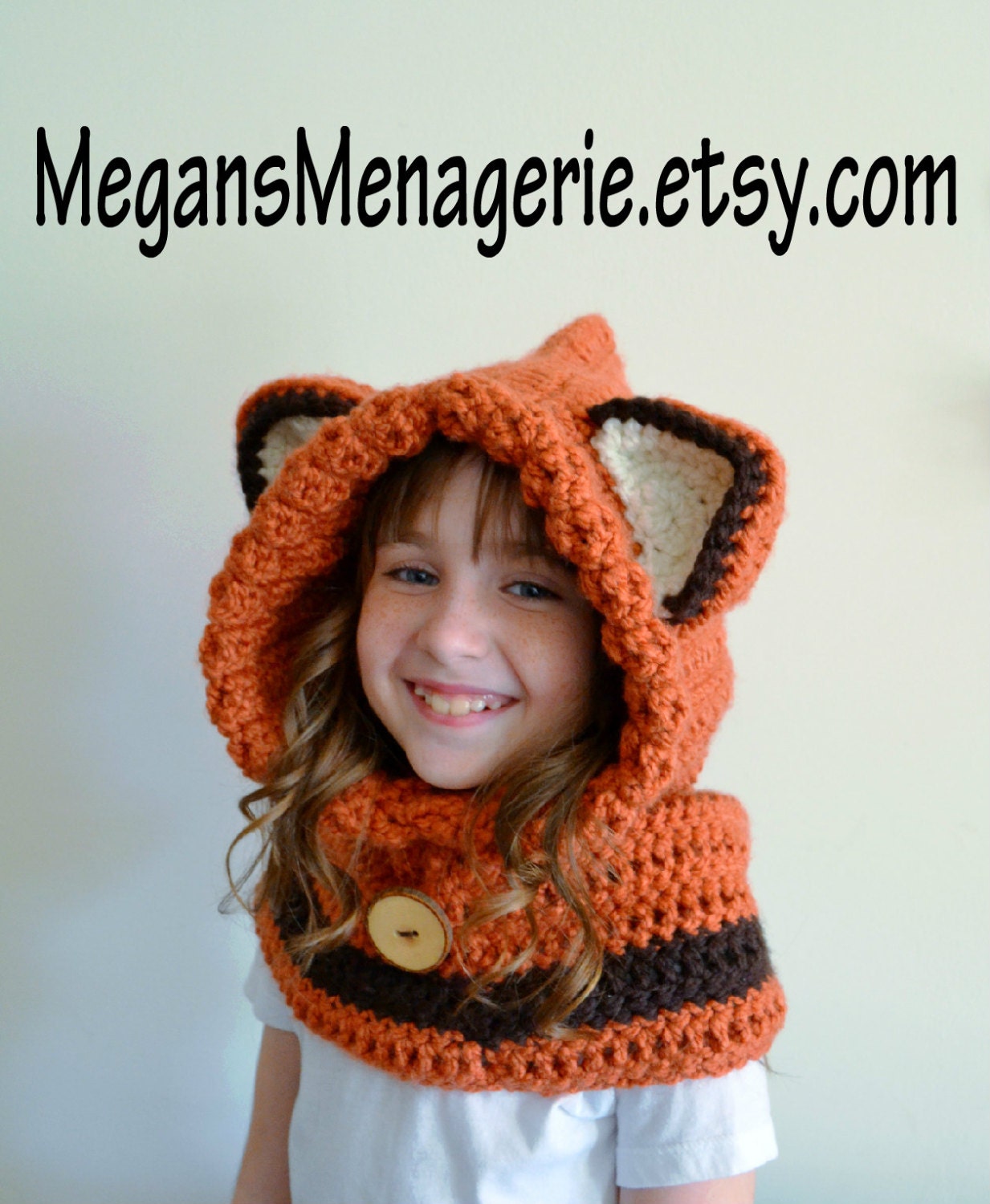 Fox Hat Fox Hoodie Fox Cowl Animal Hat Hooded Scarf