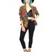 50% OFF SALE 80s Silk Rainbow Astrology Print Blazer Avant Garde Zodiac Fitted Colorful Tahari Jacket (M)