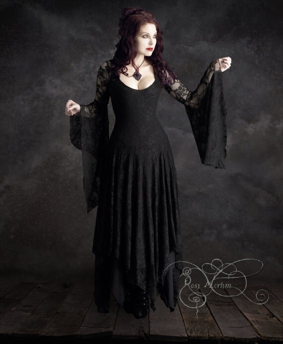 Annaleah Romantic Gothic Wedding Dress Custom Made by rosemortem