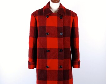 Popular items for red plaid coat on Etsy