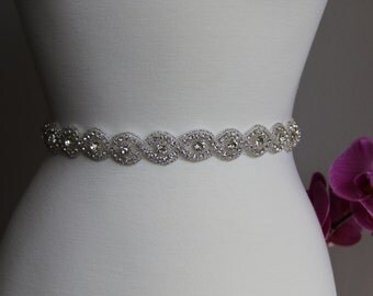 10 in to 36 in beaded rhinestone applique, trim, bridal sash, wedding sash, bridal headband, wedding headband, bridal belt, rhinestone belt